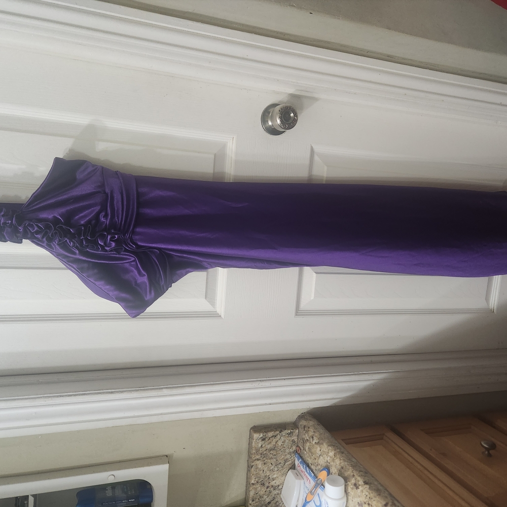 Morgan & Co. Purple Satin Dress